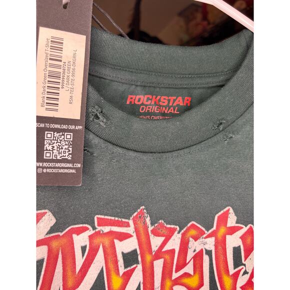 NWT Sz. L - Men's Rockstar, Dark Green (oversized) - Picture 2 of 3